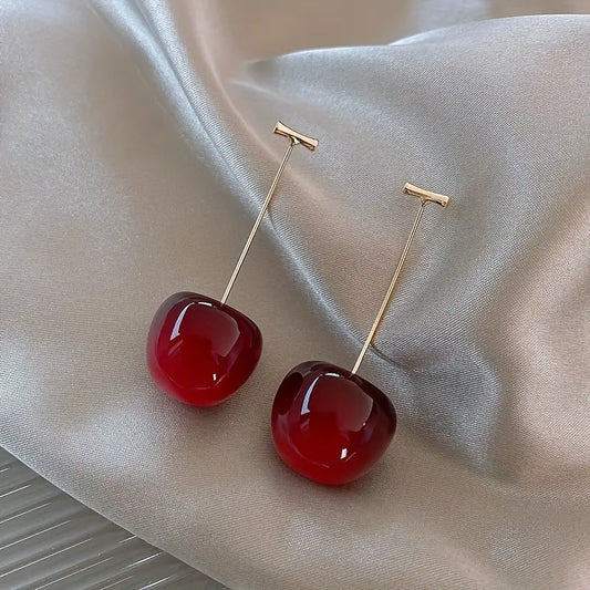 Cherry Fruit Drop Earrings