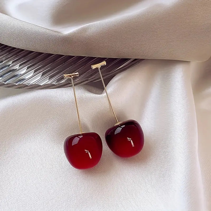 Cherry Fruit Drop Earrings