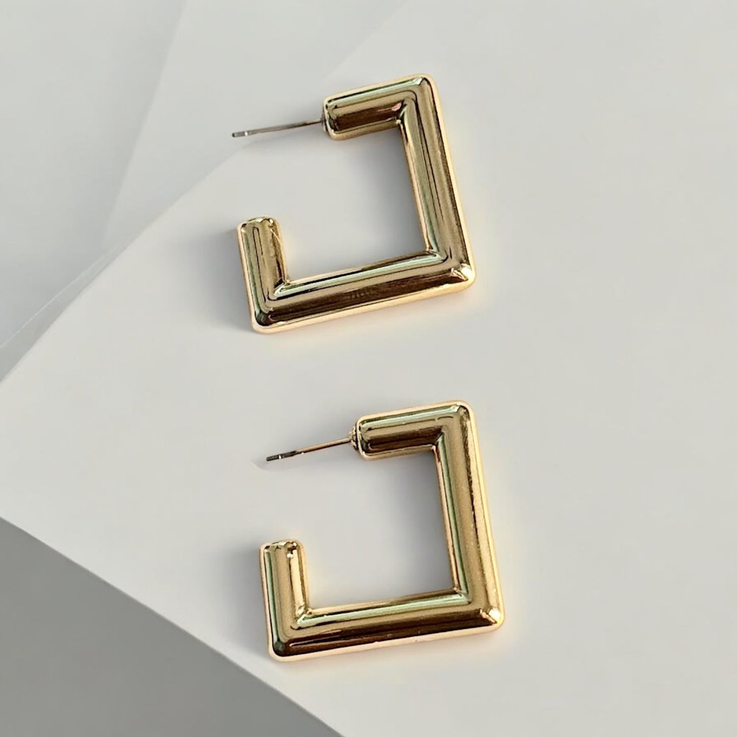 Square Luxe Hoops