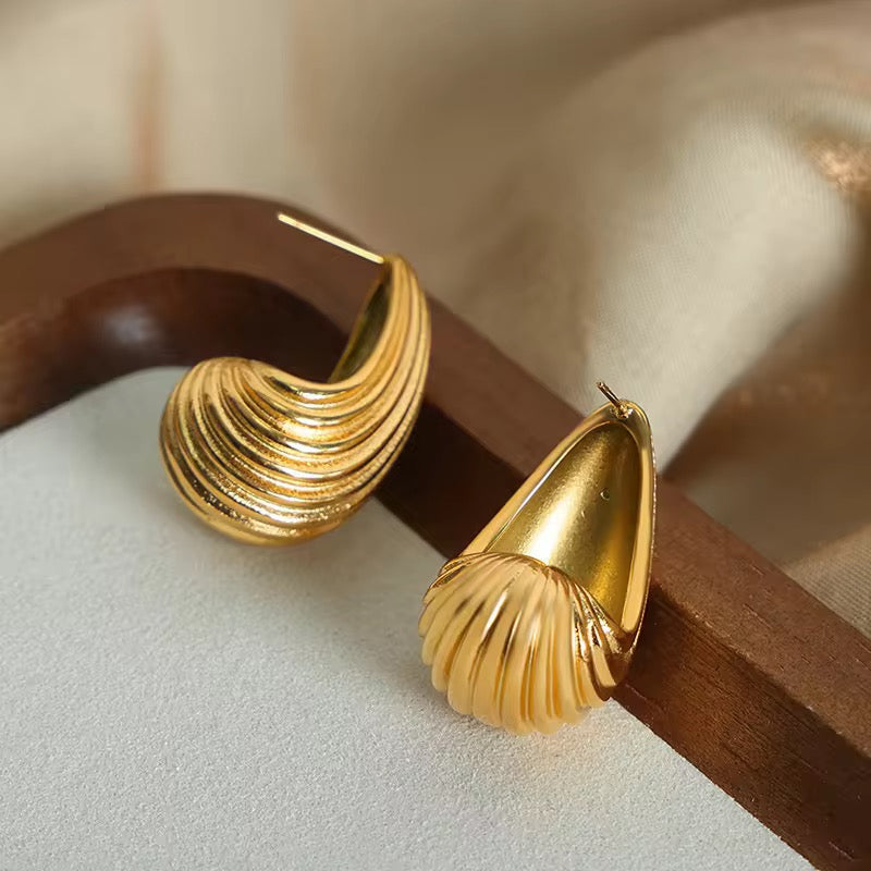 Striped Droplet Earrings