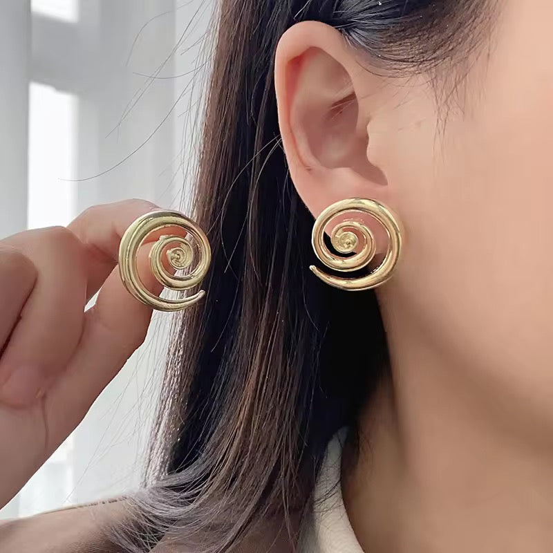 Spiral Stud Earrings