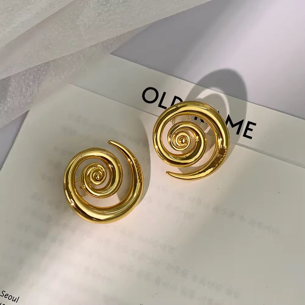 Spiral Stud Earrings