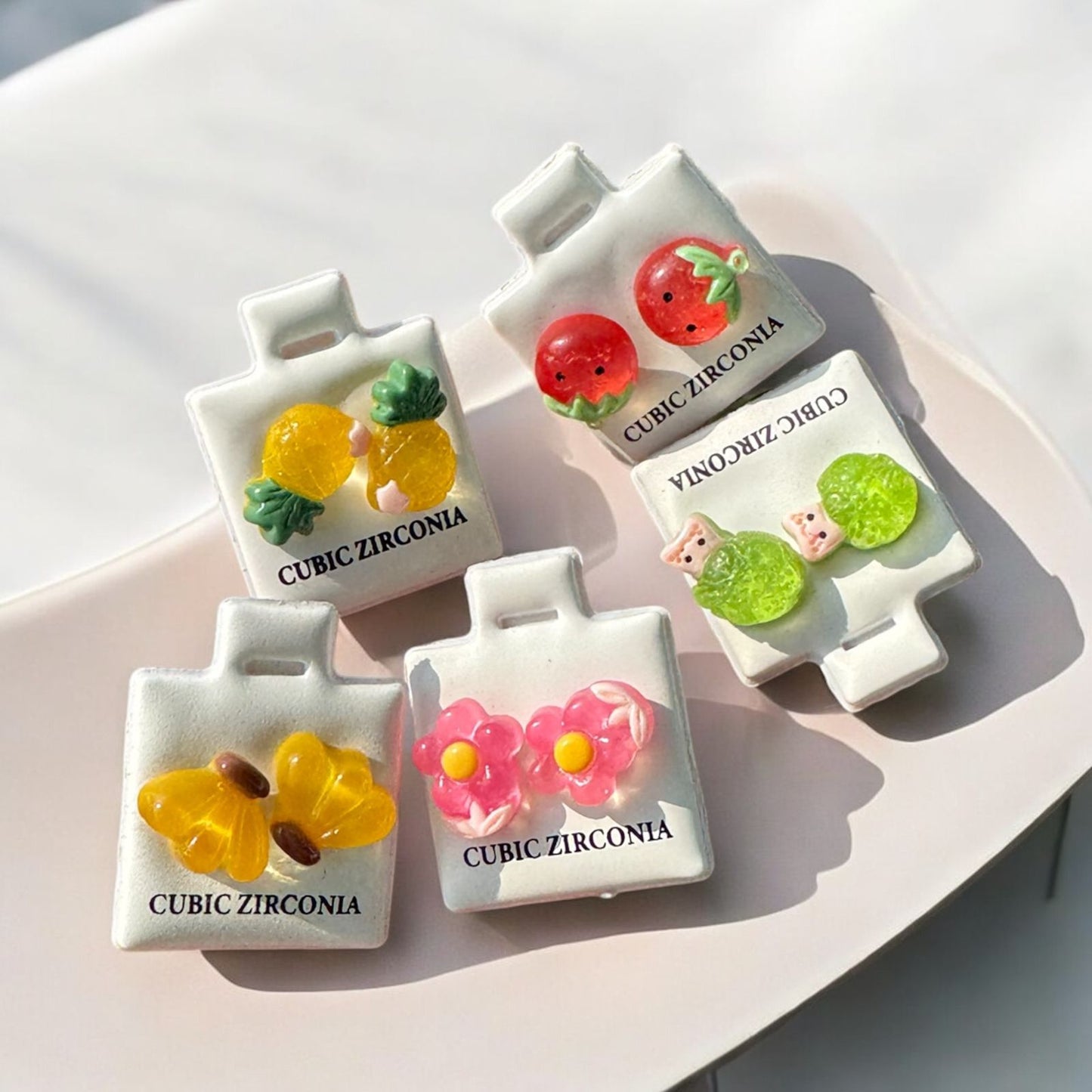 Fruity Delight 5-Piece Ear Stud Set