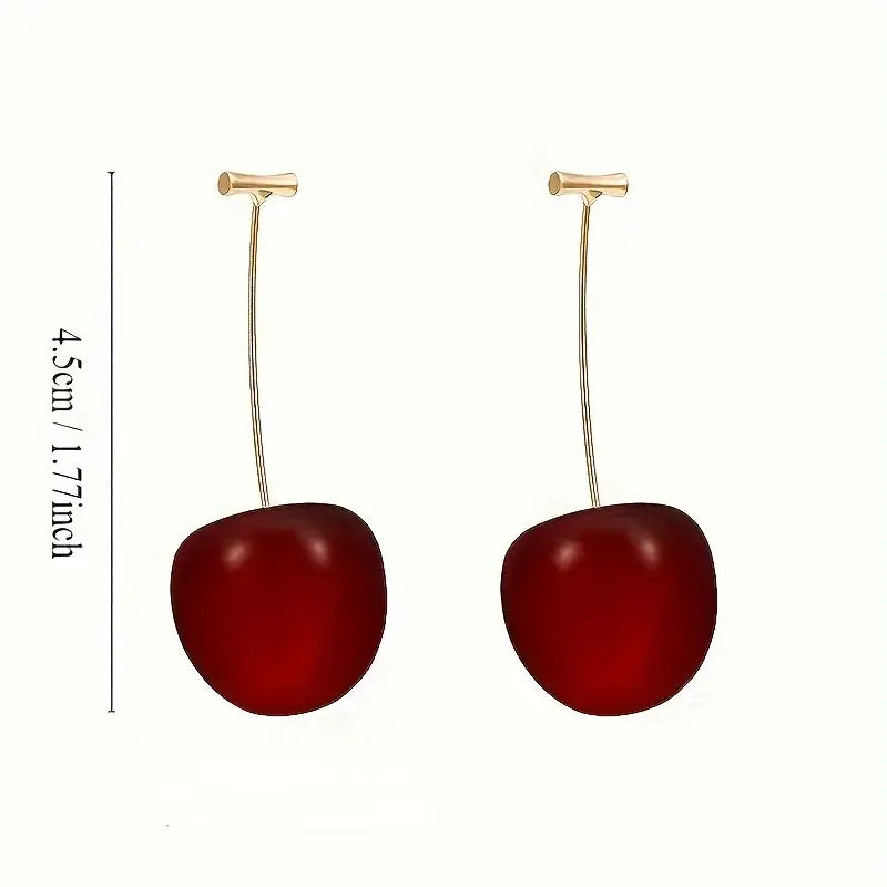 Cherry Fruit Drop Earrings