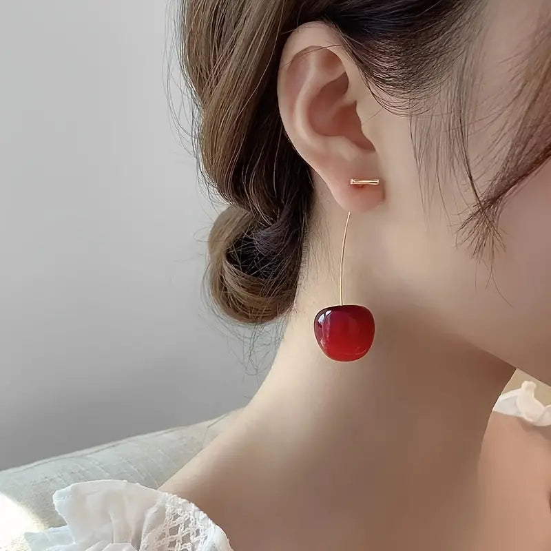 Cherry Fruit Drop Earrings