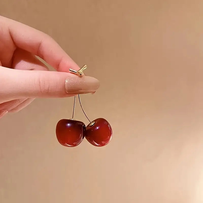 Cherry Fruit Drop Earrings