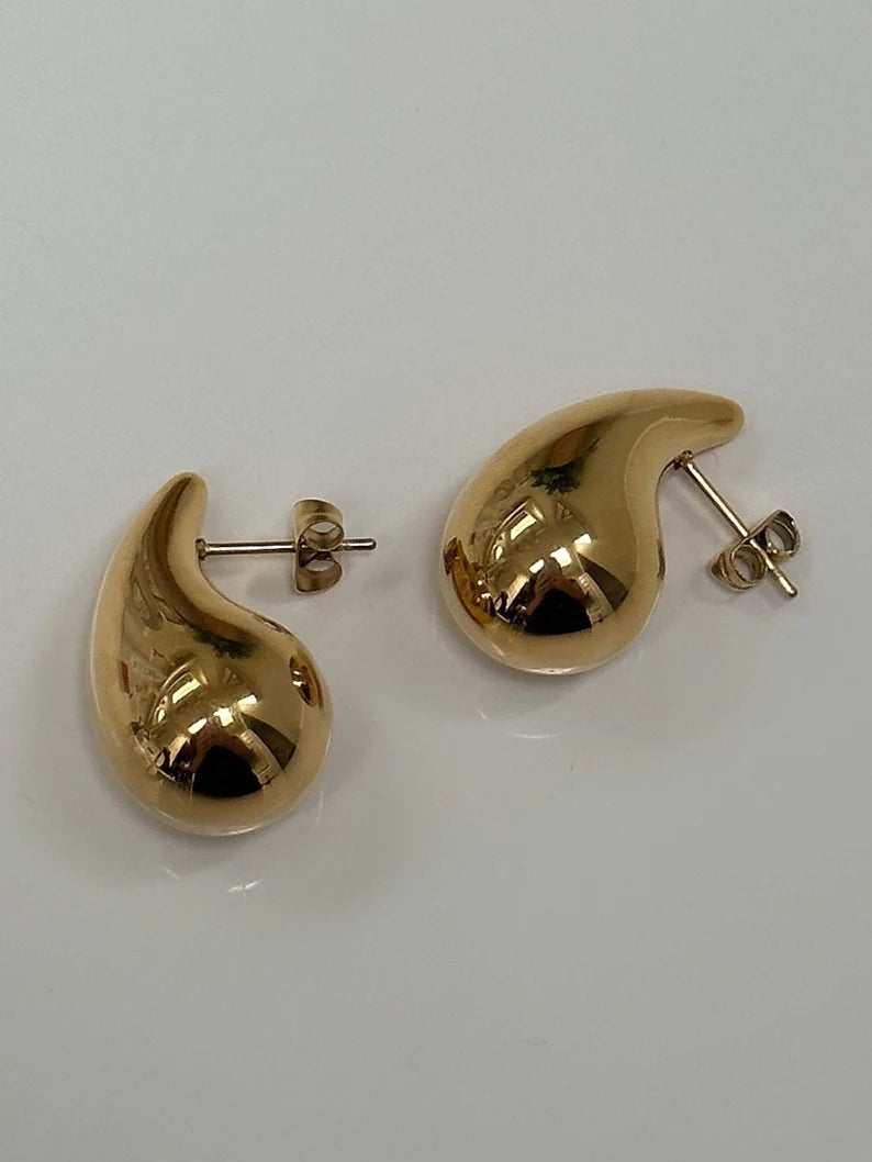 Teardrop Earrings - Golden