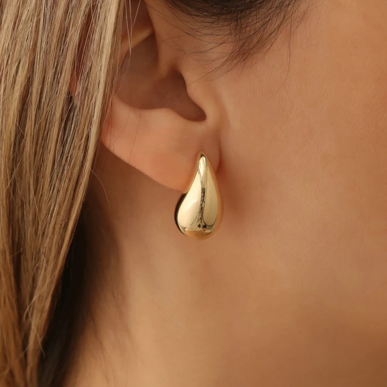 Teardrop Earrings - Golden