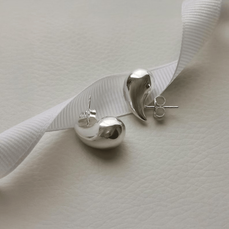 Teardrop Earrings - Silver